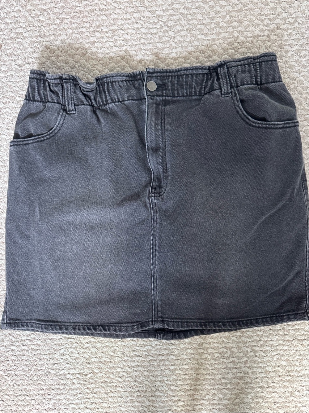 Reitmans Black Mini Denim Skirt